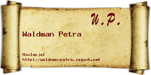 Waldman Petra névjegykártya